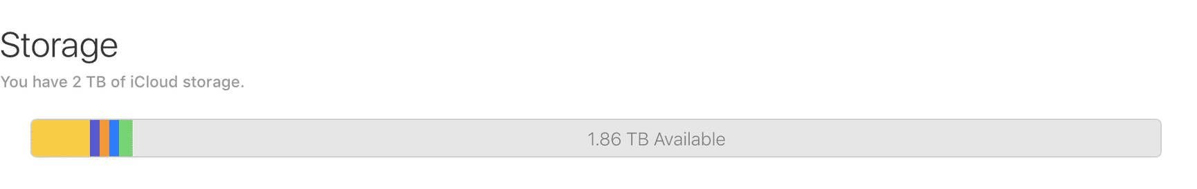 iCloud Drive storage