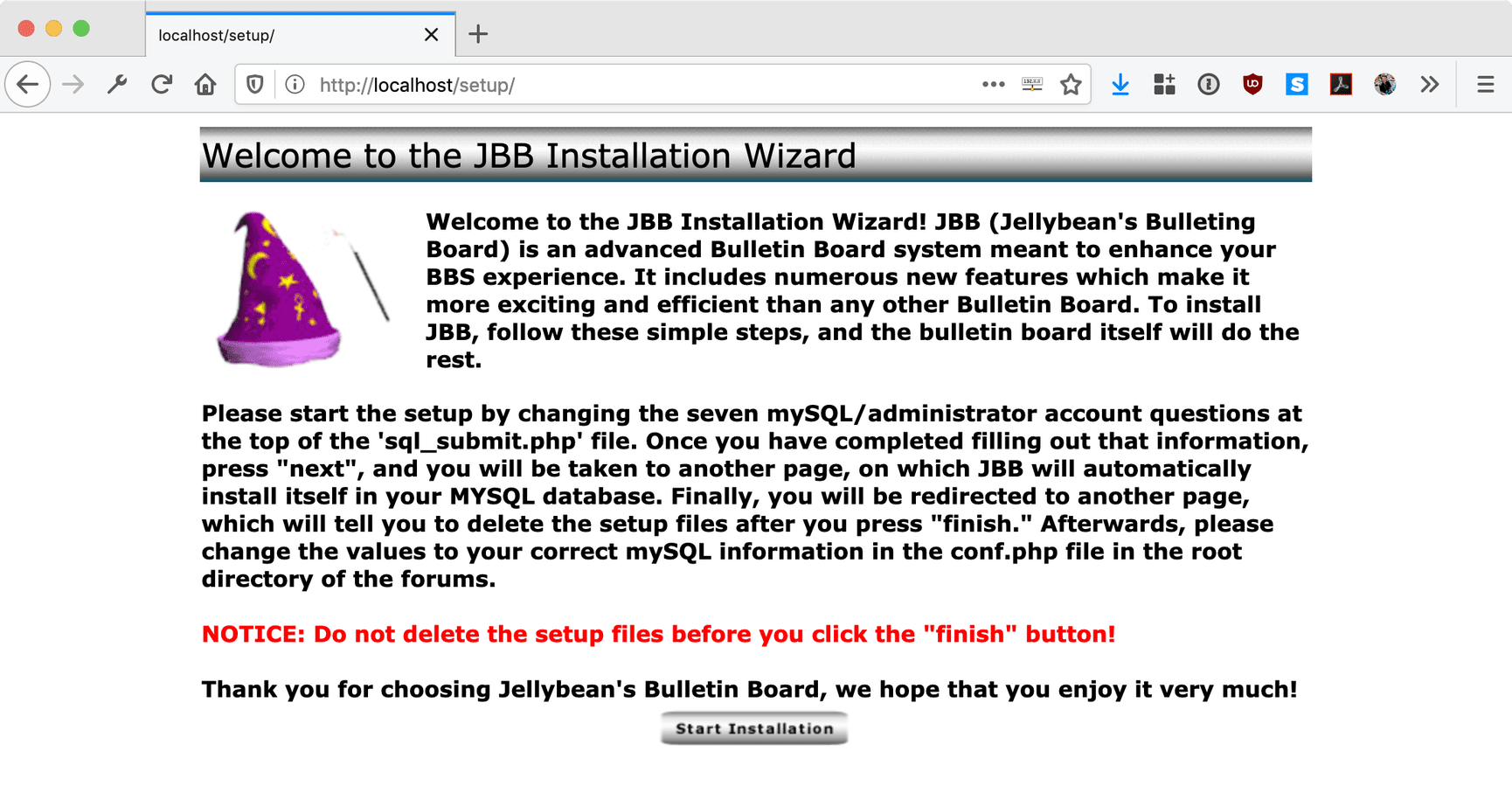 JBB Installation Wizard